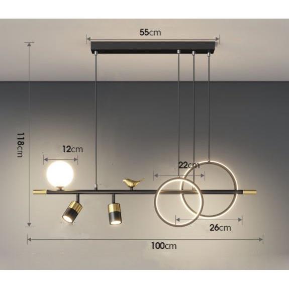 Đèn thả RUED phong cách hiện đại trang trí nội thất cao cấp.
