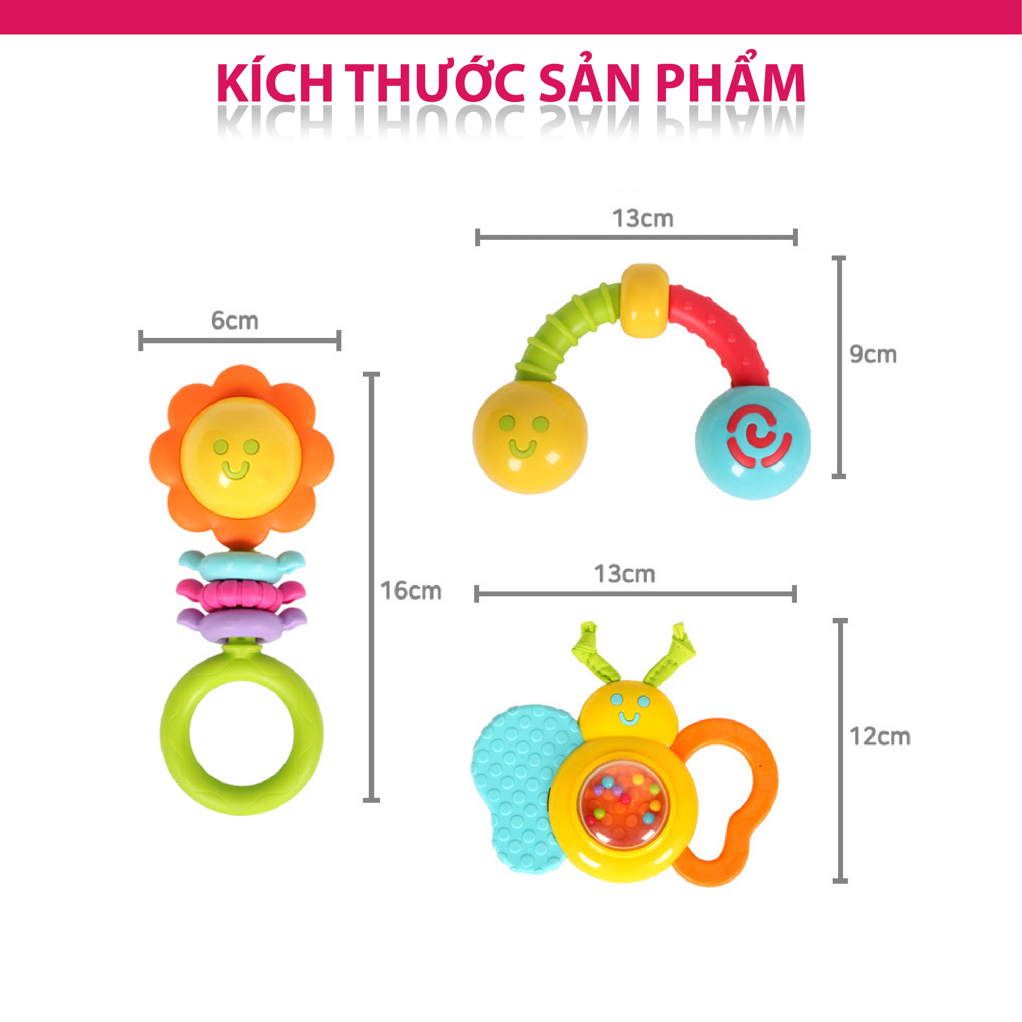 Xúc xắc tập cầm luyện tay kích thích thính giác cho bé hình con sâu Winfun 0184 cho bé từ 3 tới 12 tháng - BPA FREE