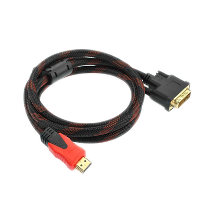 SOAIY Cáp chuyển đổi HDMI to DVI 3m (đen phối đỏ) - Hàng Nhập Khẩu