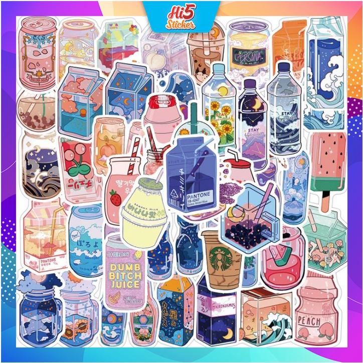 Sticker Hình Dán Trang Trí Các Thức Uống Sành Điệu ms#223
