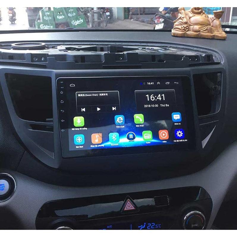 Màn Hình 9 inch Cho Xe HYUNDAI TUCSON 2015-2020, Đầu DVD Android Tiếng Việt Kèm Mặt Dưỡng Giắc Zin Cho TUCSON