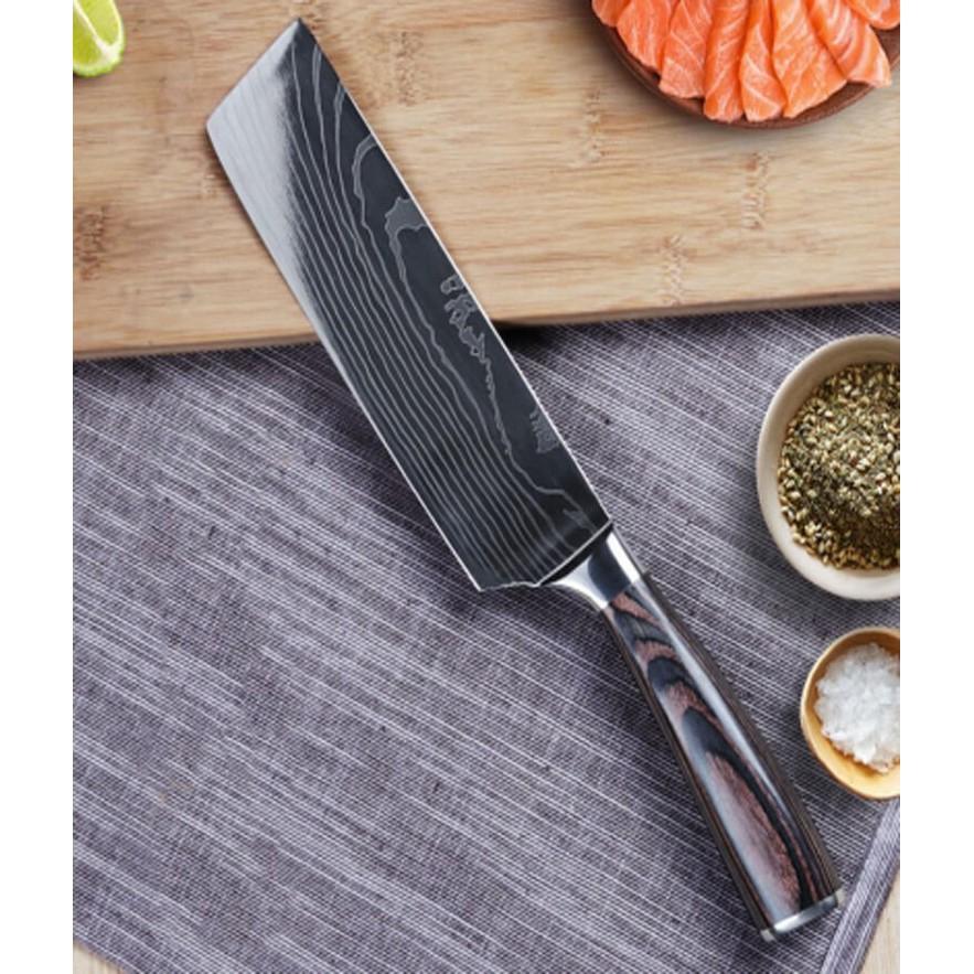 DAO - DAO BẾP NHẬT BẢN USUBA THÉP DAMASCUS MÃ DT125 nt topcomshop vn