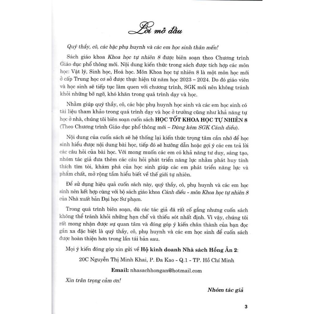 Sách - Học Tốt Khoa Học Tự Nhiên Lớp 8 - Dùng Kèm SGK Cánh Diều - Hồng Ân
