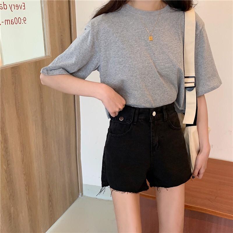 Quần Short Cạp Cao Ống Rộng Tua Gấu _C9