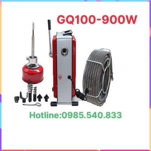 Máy thông tắc đường ống nước GQ100-900W,Tặng kèm 2 cuộn dây phi 8,16mm