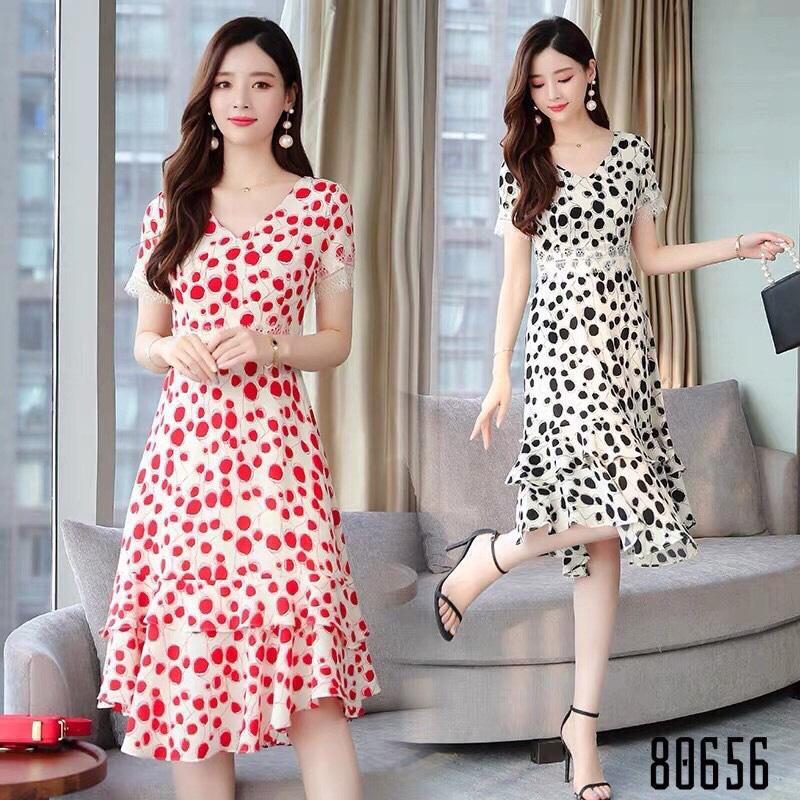Đầm xòe họa tiết CHẤM BI cực đẹp dành cho các chị em