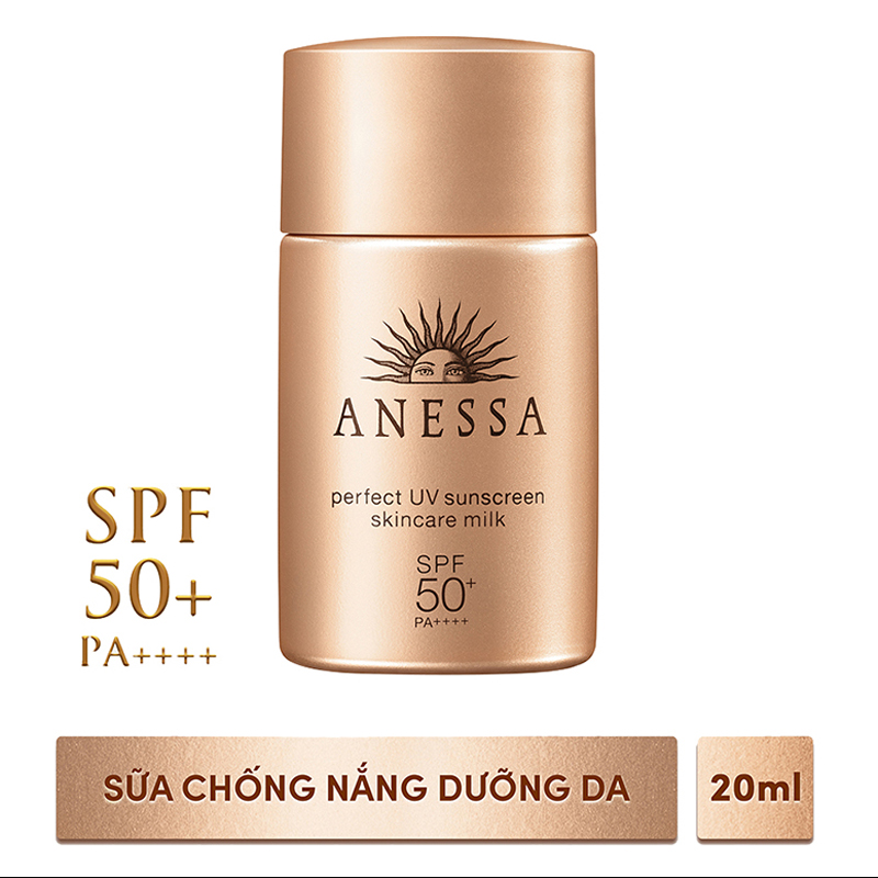 Combo Chống Nắng Hoàn Hảo Cho Mẹ Và Bé Anessa Gold Milk (20ml) + Essence Uv Sunscreen Mild Milk (20ml)