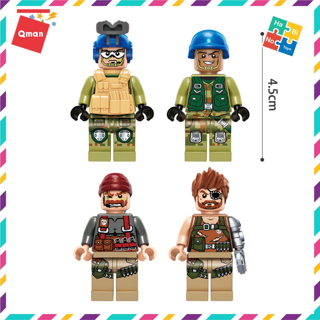 Bộ Đồ Chơi Xếp Hình Thông Minh Lego Quân Sự Qman Xe Tăng Trắng 3206 Cho Trẻ Từ 6 Tuổi 430 Mảnh Ghép