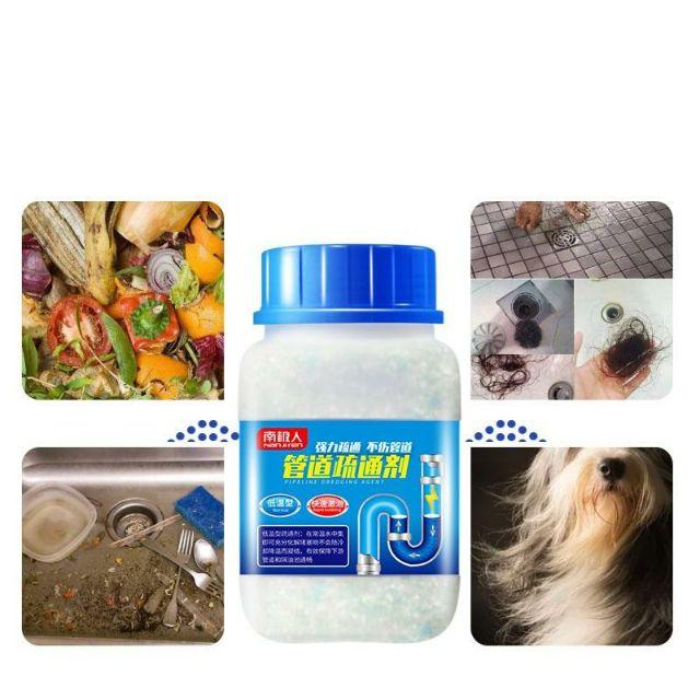Bột thông cống lọ đa năng vuông Thông tắc bồn cầu ,vệ sinh bồn rửa , máy giặt , tẩy vết bẩn nhanh chóng