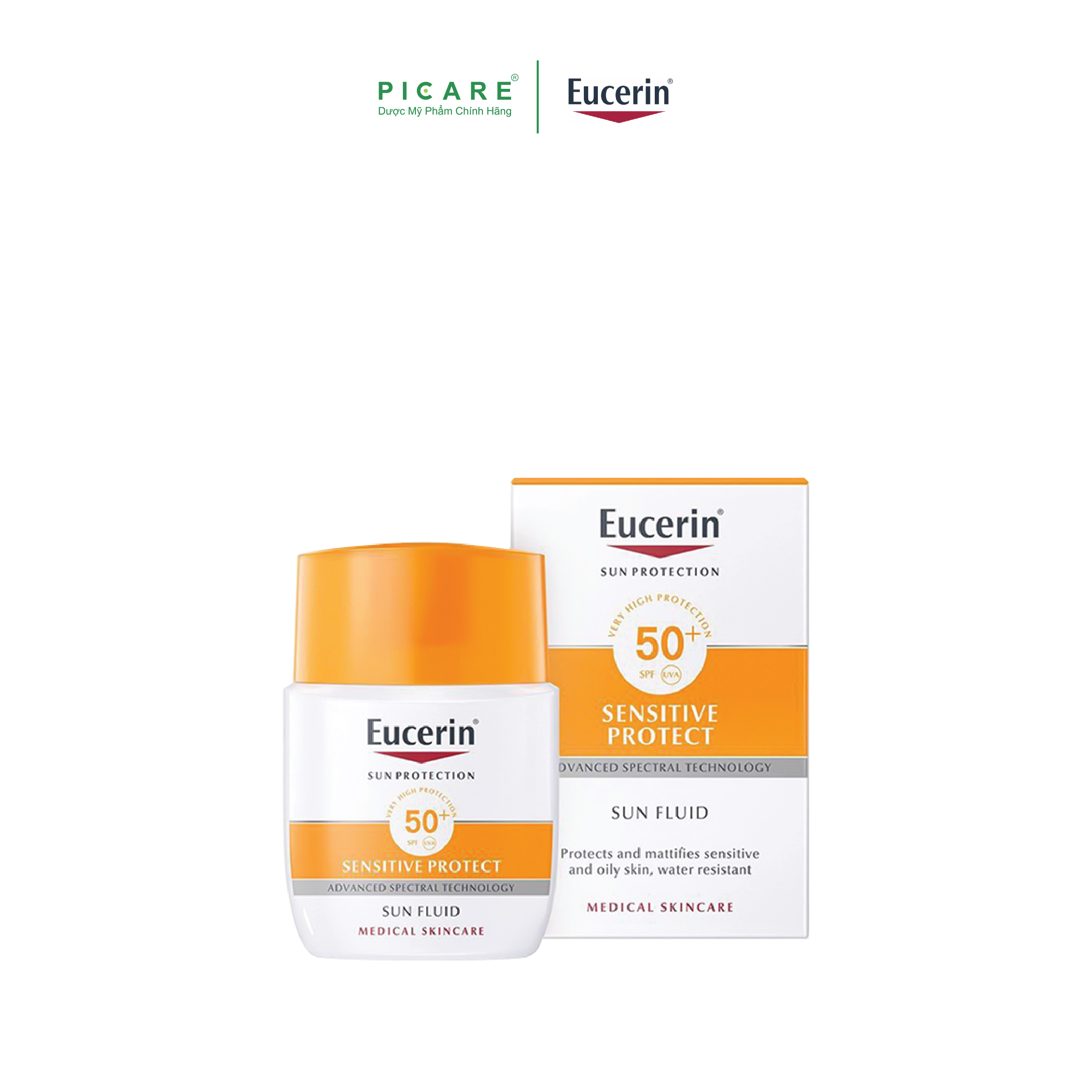 Kem Chống Nắng Eucerin Sun Fluid Mattifying SPF 50+ , Cho Da Thường, Da Hỗn Hợp