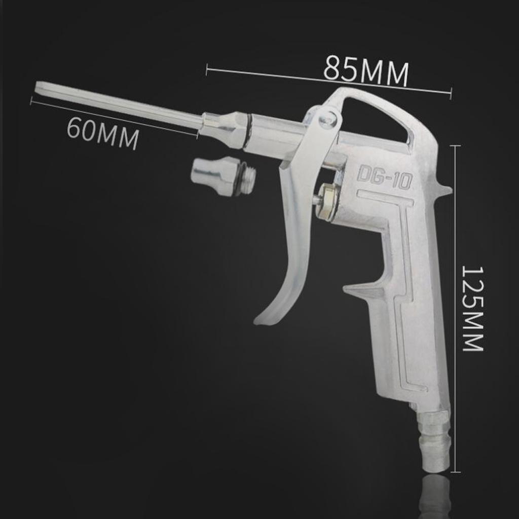 Air Compressor Dust Blow Gun Duster Trigger Handle Alloy Nozzle Long Spout