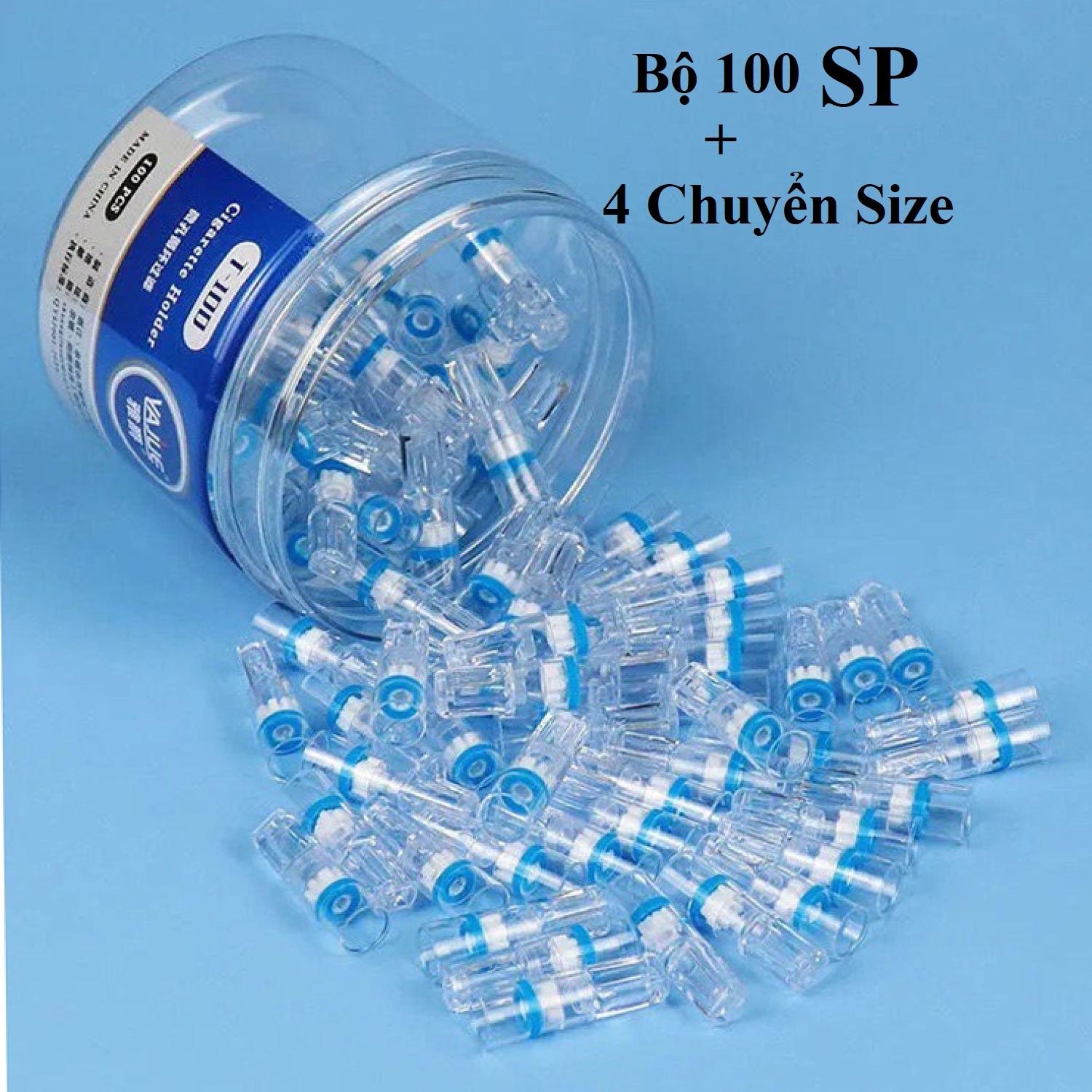 Hộp ComBo 100 Đầu Lọc Thuốc L.á, Công Nghệ Lọc Nhật Bản, Kèm 4 Ron Đa Năng Cho Cả Đầu Lớn &amp; Vừa &amp; Nhỏ [ Jet Mèo, Caraven Demi, Esse, Thăng Long Det, Sài Gòn Nhỏ. Kent, 555 ]