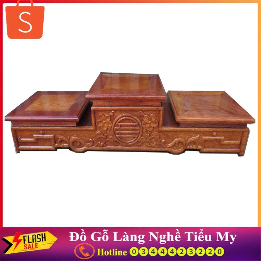 Tam Cấp Gỗ Hương (Đế Kê Bát Hương) - Sang Trọng Và Linh Thiêng, Tam cấp 14: 47x14, cao 12