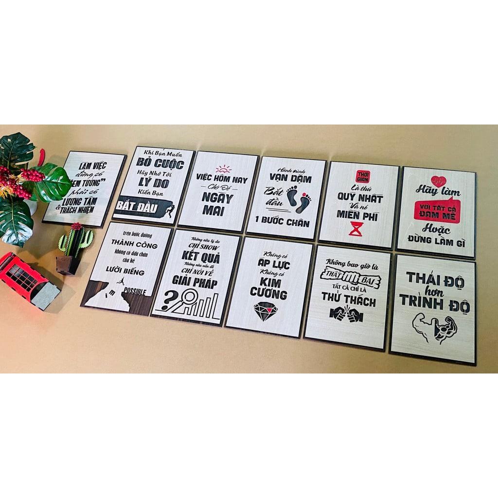 Tranh gỗ DECOR - SLOGAN tạo động lực, Truyền cảm hứng - Không bao giờ là thất bại, tất cả chỉ là thử thách.