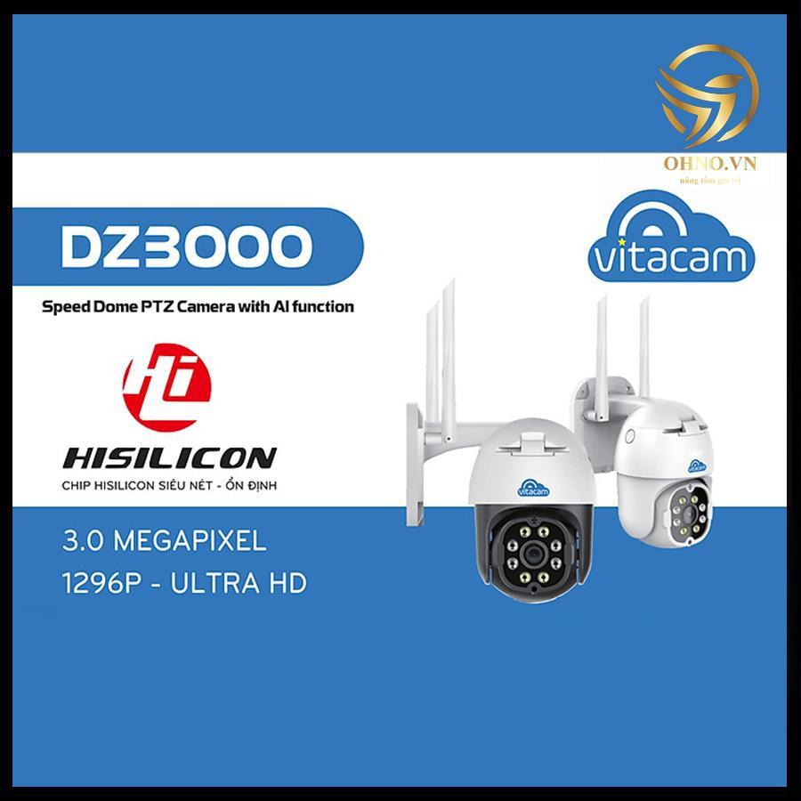 Camera IP Wifi ngoài trời Vitacam DZ3000  an ninh 3.0 MPX hàng chính hãng