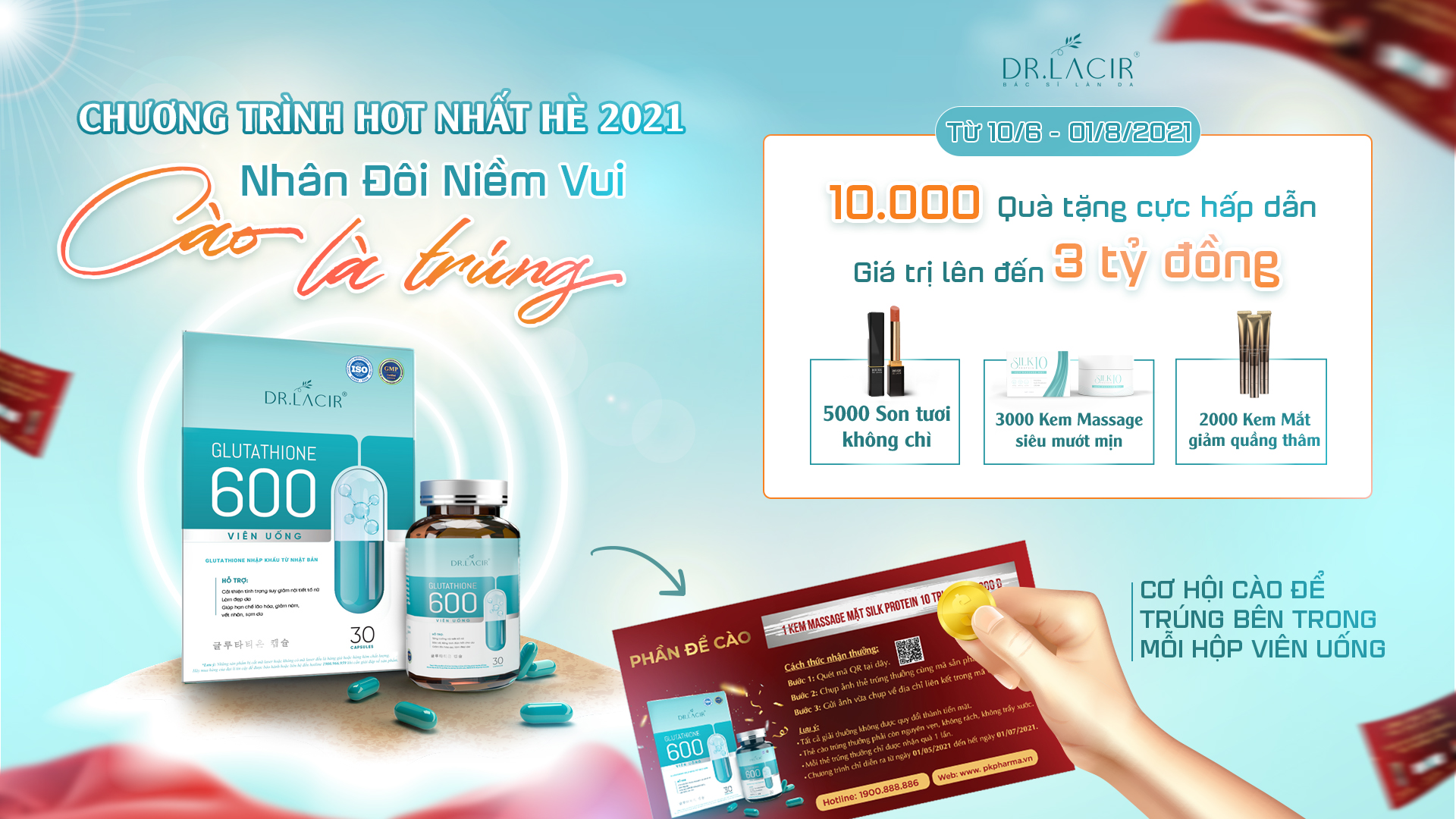 Combo 4 Hộp Viên Uống Glutathione Nhập Khẩu Nhật Bản Giúp Mờ Nám- Tàn Nhang, Tăng Vòng 1, Cân Bằng Nội Tiết Tố, Sinh Lý Nữ- Hàng Chính Hãng Dr Lacir