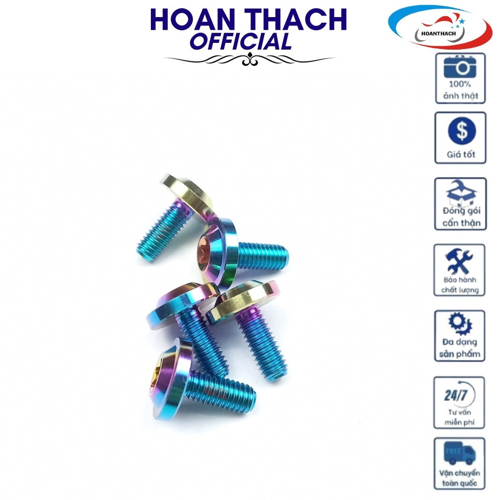 Ốc Gr5 Titan Dù 6L15 7 Màu dùng cho nhiều dòng xe SP016343 (giá 1con)