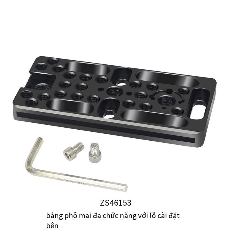 Phong cách mới nhất đa chức năng bảng phô mai nhiếp ảnh khởi động lạnh Alai lỗ định vị mở rộng tấm xốp 1/4 lỗ 3/8 tấm chuyển đổi phát hành nhanh chóng