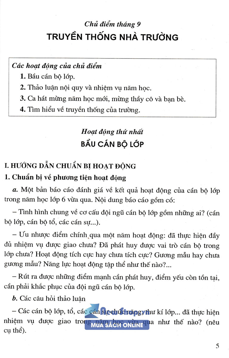 HƯỚNG DẪN THỰC HIỆN HOẠT ĐỘNG GIÁO DỤC NGOÀI GIỜ LÊN LỚP - LỚP 7 - HA