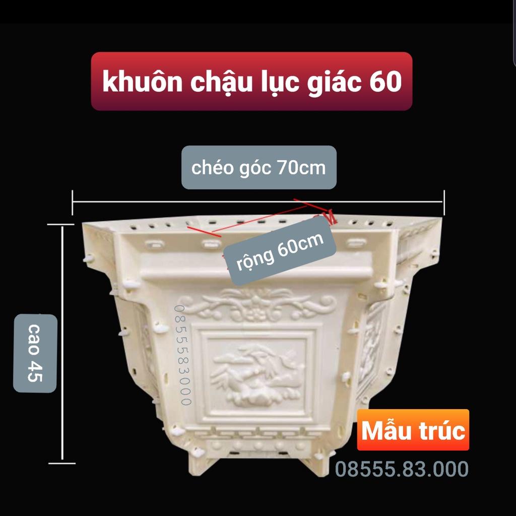 Khuôn đúc chậu lục giác 60 Sen-Trúc