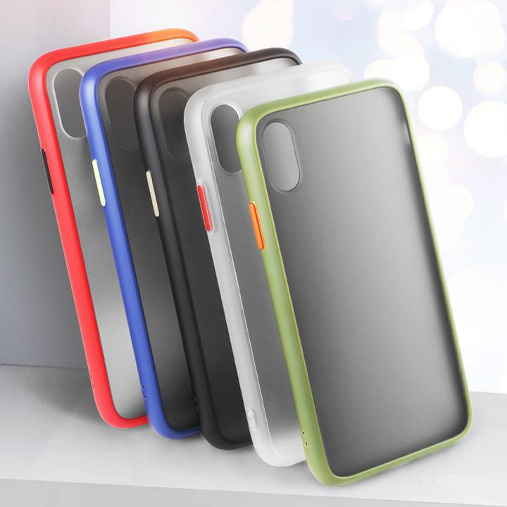 Ốp lưng nhám viền màu chống sốc cho các dòng máy iPhone