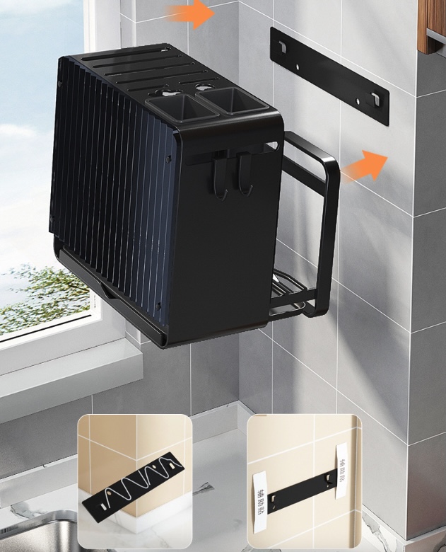 Kệ đựng dao thớt để bàn hoặc treo tường Carbon Steel