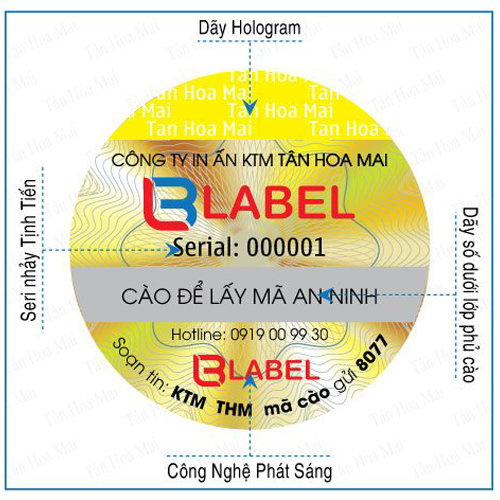 Tem điện tử công nghệ chống hàng giả, tem xác thực, tem bảo hành điện tử