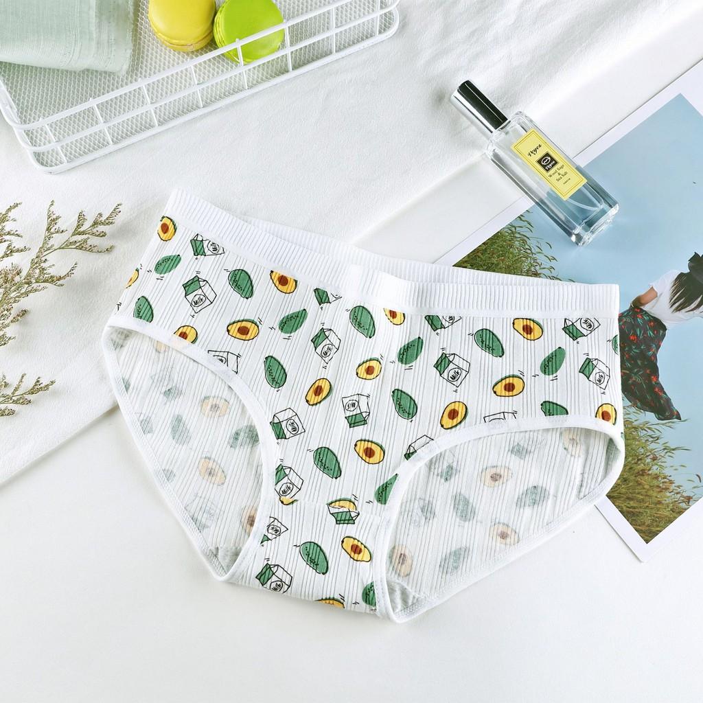 Quần lót nữ cotton nhật hình quả bơ cao cấp cute dễ thương đáng yêu Q010