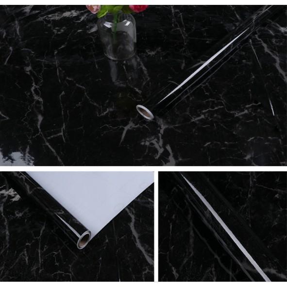 DECAL DÁN BẾP ĐÁ HOA CƯƠNG ĐEN