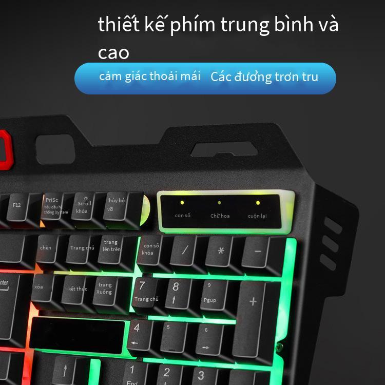 Phong cách mới nhất giá xuất xưởng bán chạy bộ bàn phím và chuột phát sáng điện cạnh tranh ăn gà bàn phím trò chơi chuột usb thao tác cảm giác bàn phím chuột