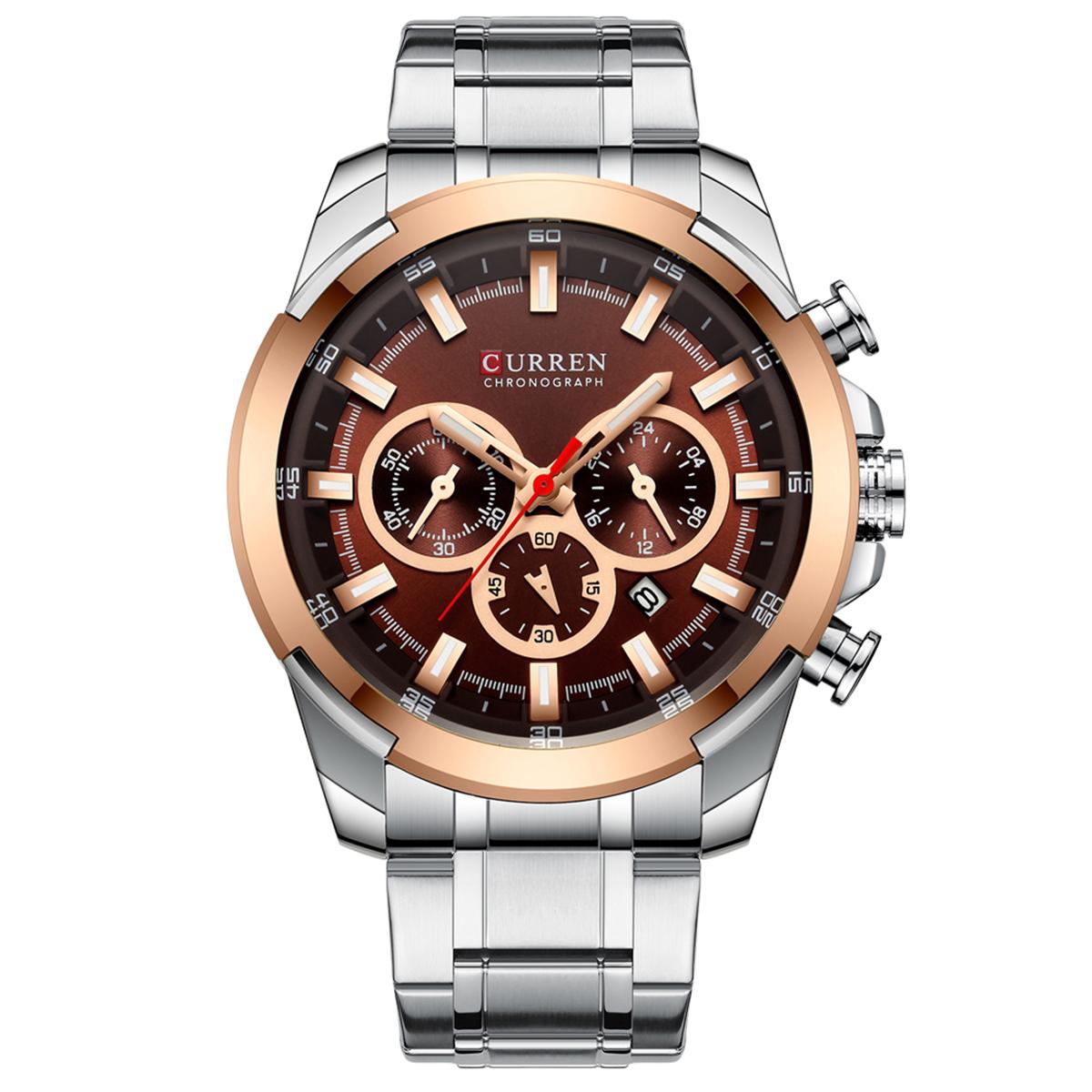 Đồng hồ đeo tay Quartz Man CURREN 8361 dành cho nam Đồng hồ có lịch chỉ ngày dạ quang chống thấm nước