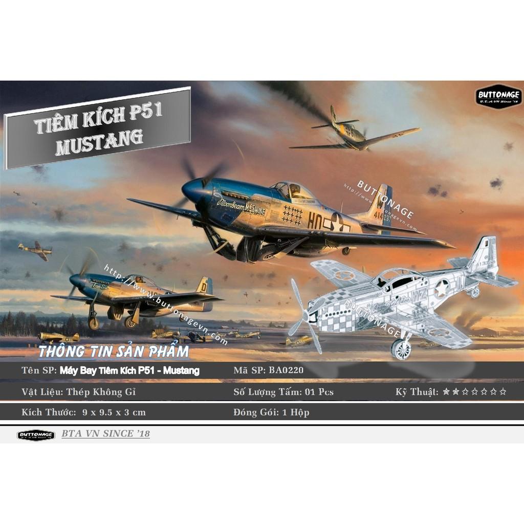 Mô Hình Lắp Ráp 3d Máy Bay Tiêm Kích P51 - Mustang