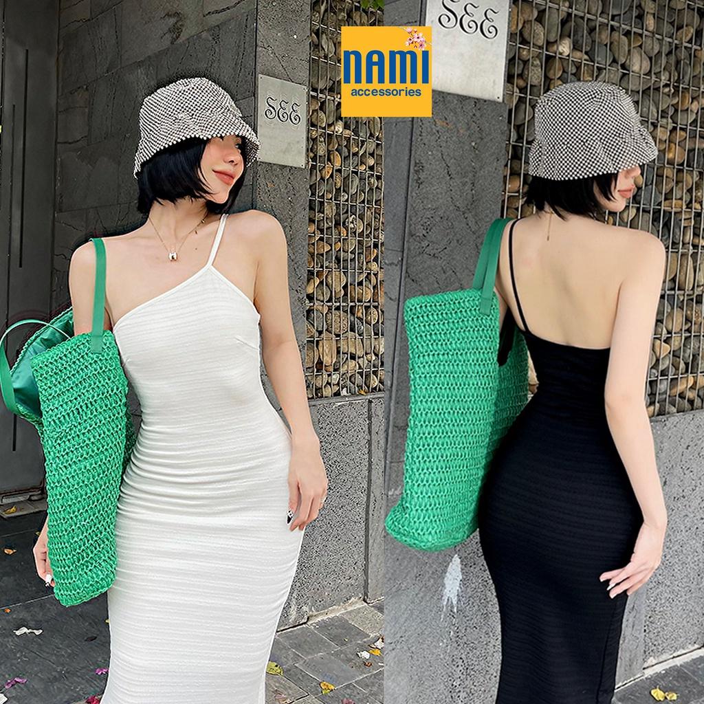 Đầm Ôm Body Lệch Vai Đơn Giản Nổi Bật Gợi Cảm Sexy - ATNU028