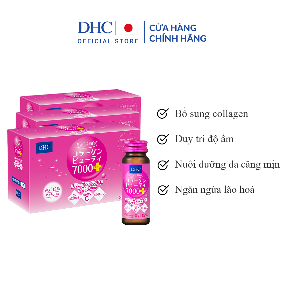 COMBO Collagen nước DHC Collagen Beauty 7000 Plus (30 Lọ)