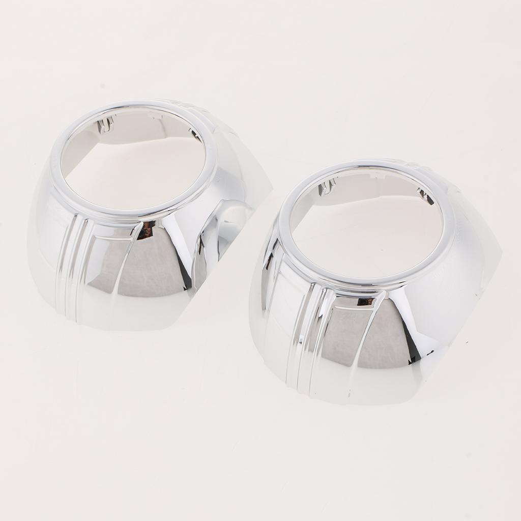 Pair 3.0 Inch Bi-xenon Projector Lens Shrouds Mask Cover for Ford