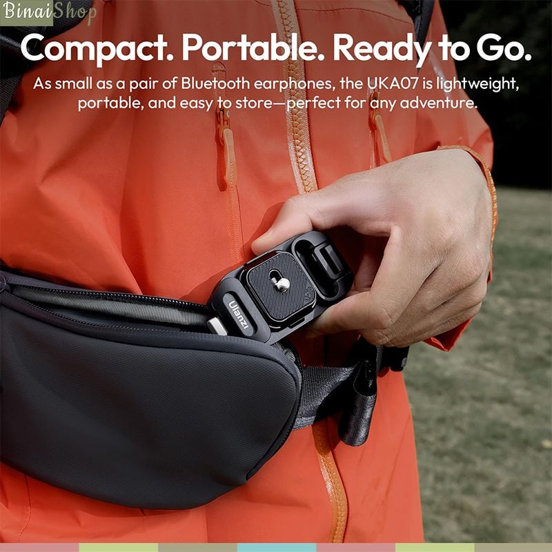 Ulanzi UKA07 - Bộ Kẹp Balo Máy Ảnh GoPro Tháo Nhanh, Bền Nhẹ 94g, Chịu Tải 10kg, Tương Thích Uka &amp; F38 - Hàng Chính Hãng