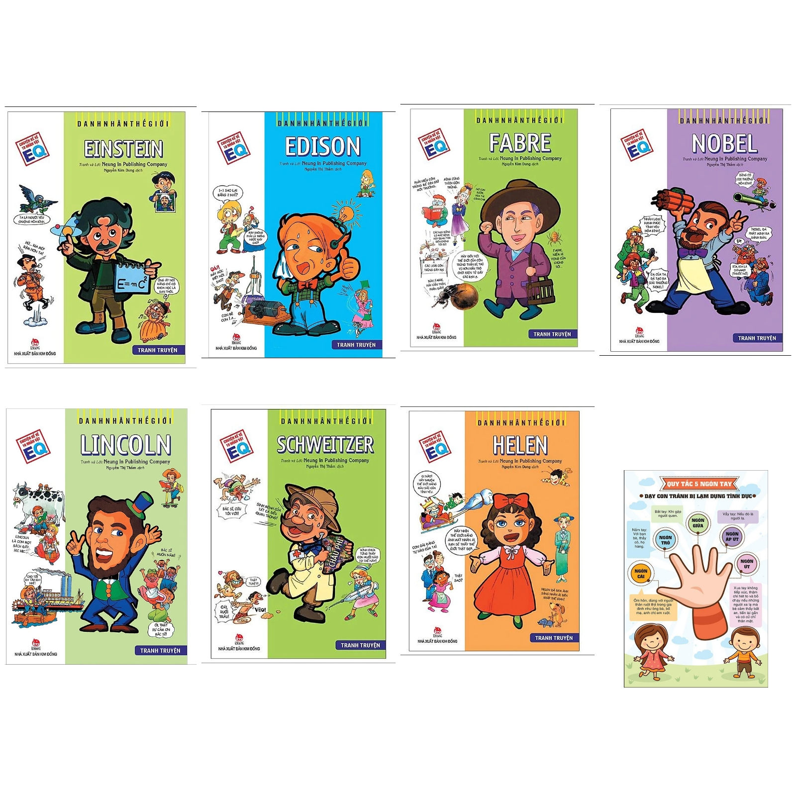 Combo 7 cuốn Danh Nhân Thế Giới  + Tặng Poster An Toàn cho Con Yêu