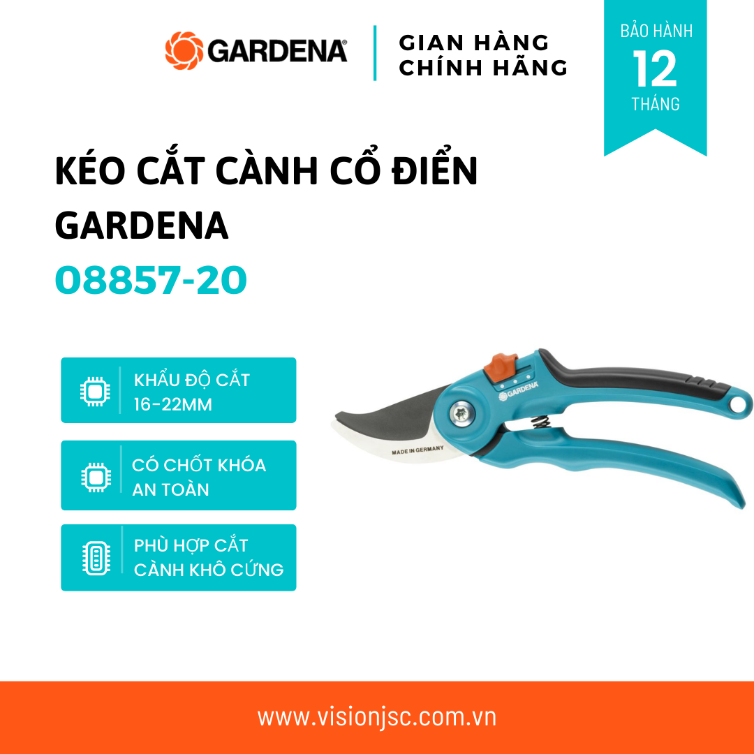 Combo dụng cụ làm vườn chuyên dụng Gardena Cb01-20