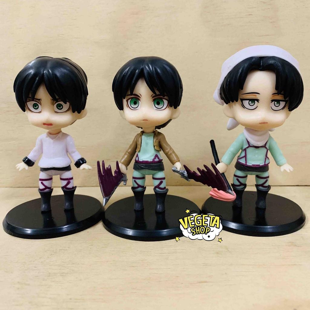 Mô hình Attack On Titan - AOT - Đại chiến Titan - Eren Yeager & Levi Ackerman - Cao 10cm - Attack On Titan - Bán lẻ