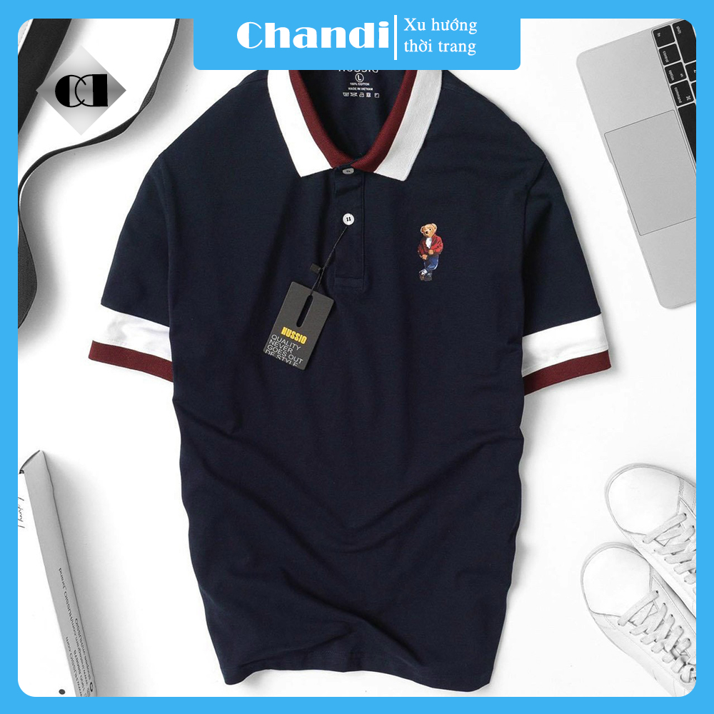 Áo Thun Polo Nam Tay Ngắn Unisex thương hiệu Chandi thiết kế cố bẻ thêu  không bong tróc khi giặt PLN1