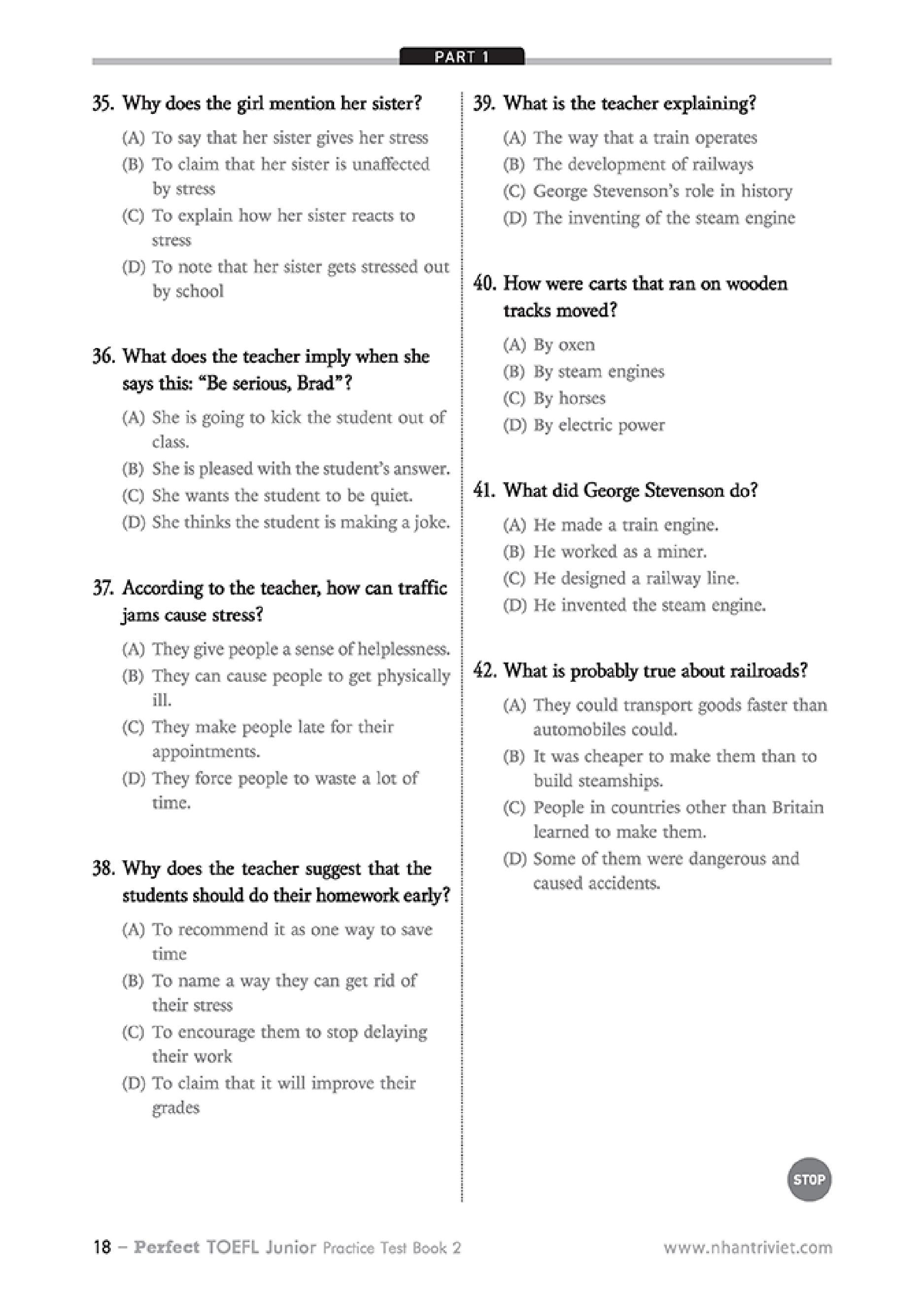 Perfect Toefl Junior  Book 2 (Kèm CD)