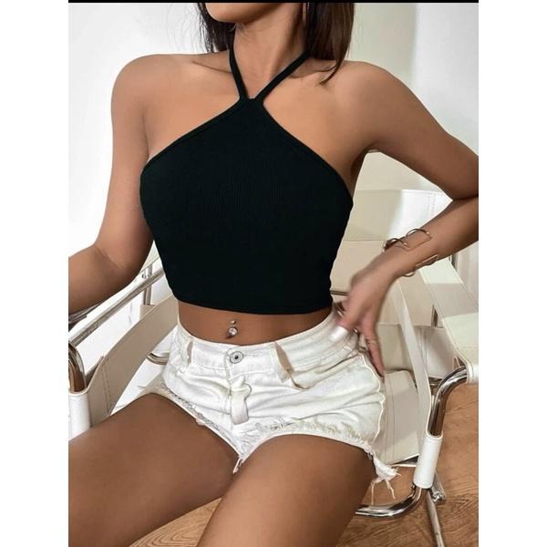 ÁO CROPTOP CỔ YẾM 55KG-100KG