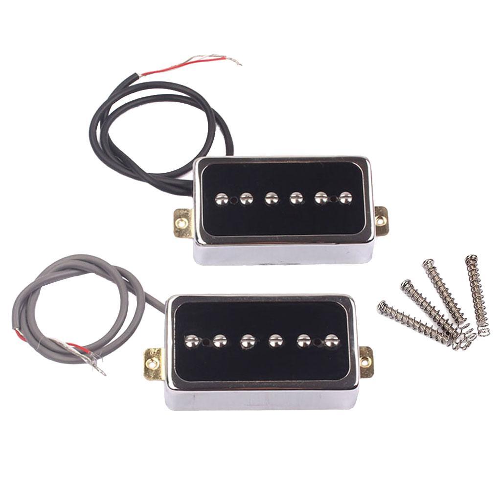 2 Pieces Upgrade P90 Soapbar Pickup Set Black for Electric Guitar Parts