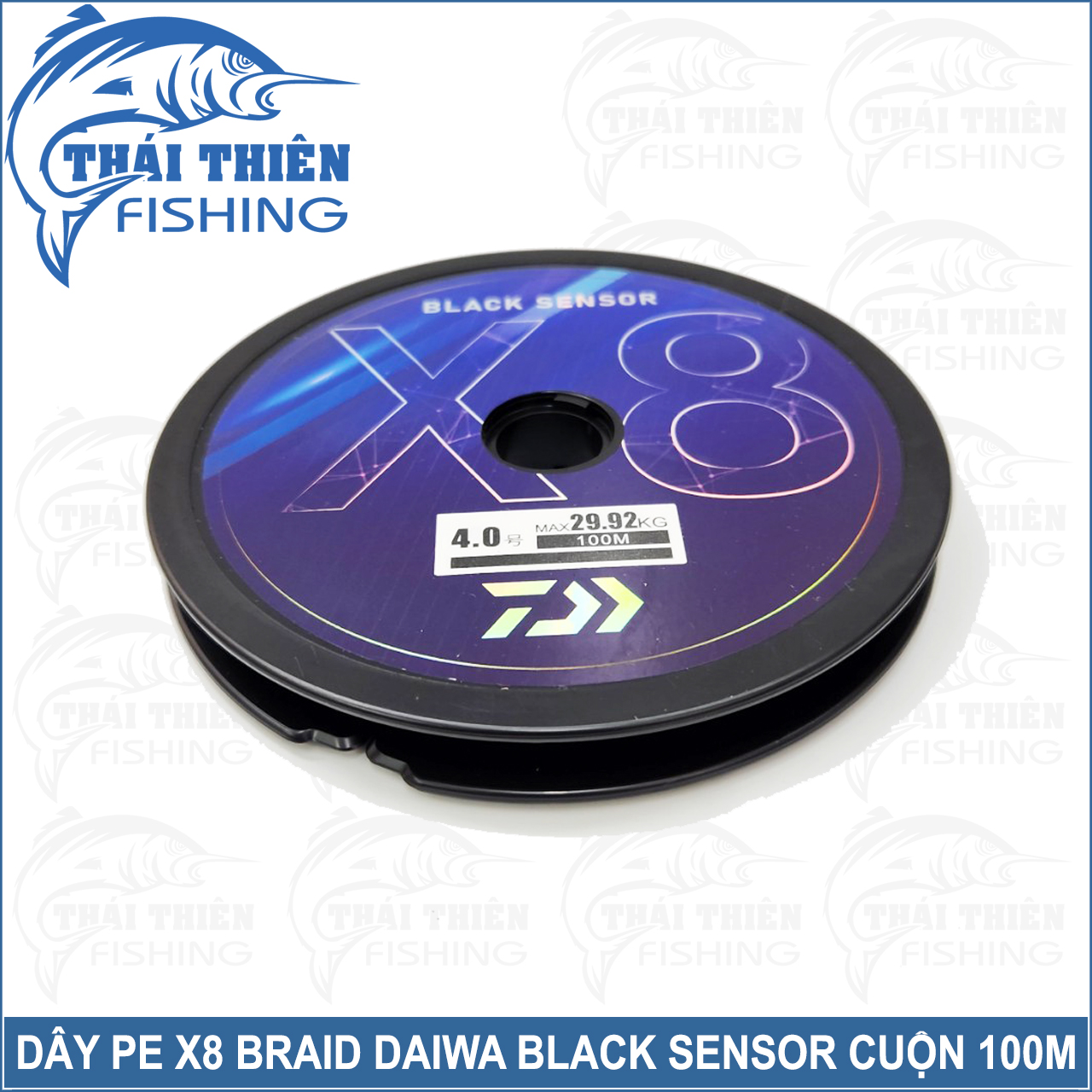 Dây Câu Lure Pe Braid X8 Daiwa Black Sensor Cuộn Dài 100m Nối Liền Màu Đen