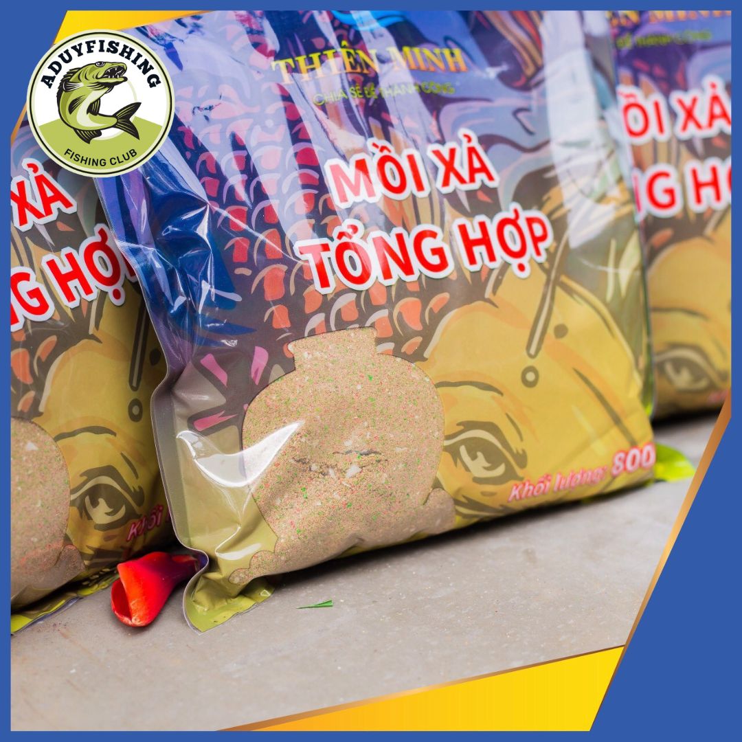 Mồi Xả Câu Đài Tổng Hợp Chép, Trắm, Trôi, Rô THIÊN MINH (800g)