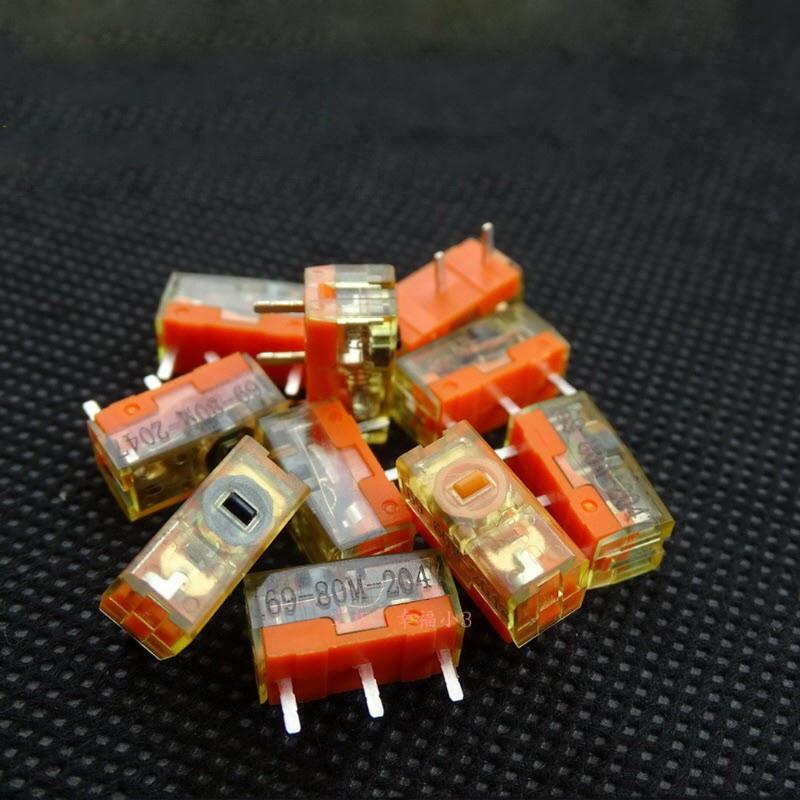 HSV New Arrival  2Pcs/pack TTC Dustproof Gold Mouse Micro Switch Micro Button Gold Contactor 80 Million Click lifetime Repair Parts