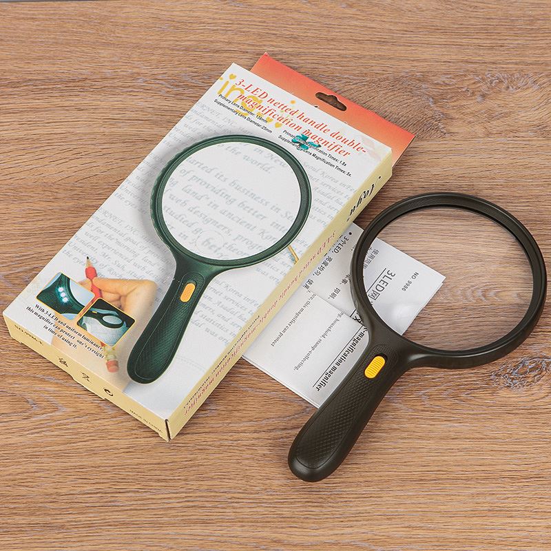 Kính Lúp Đọc Sách 1.8x - 5x Cầm Tay Thấu Kính Trong, Nét ( TẶNG 03 MÓC DÁN TƯỜNG HÌNH NGẪU NHIÊN - Hàng Tốt