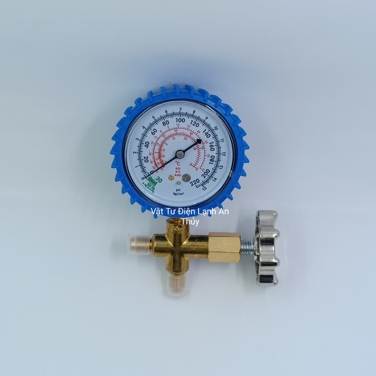 Đồng hồ nạp gas tủ lạnh điều hoà - Đồng hồ nạp gas máy lạnh đơn xanh HONGSEN
