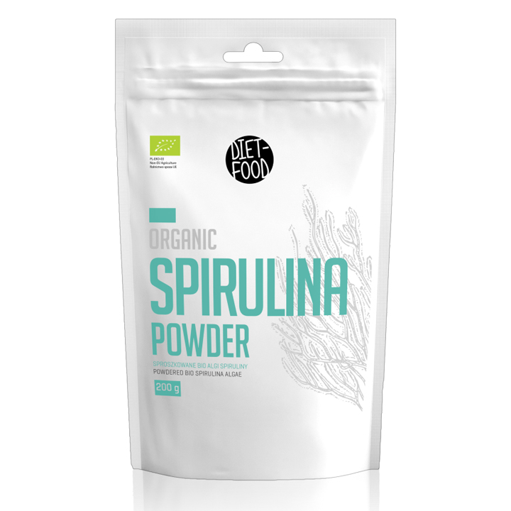 Bột tảo xoắn Spirulina hữu cơ Diet Food 200g Organic Spirulina Powder