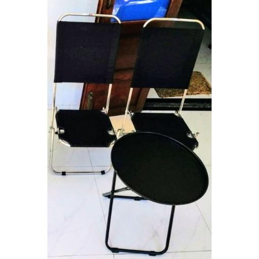 Bàn tròn mâm dính xếp gọn cao 52 cm